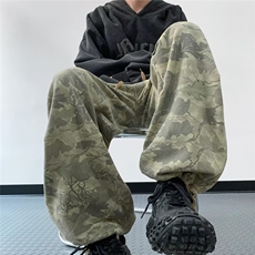 日系工装裤男高街潮牌秋季ins欧美嘻哈运动休闲裤机能风裤子，男装休闲裤，星座716-3