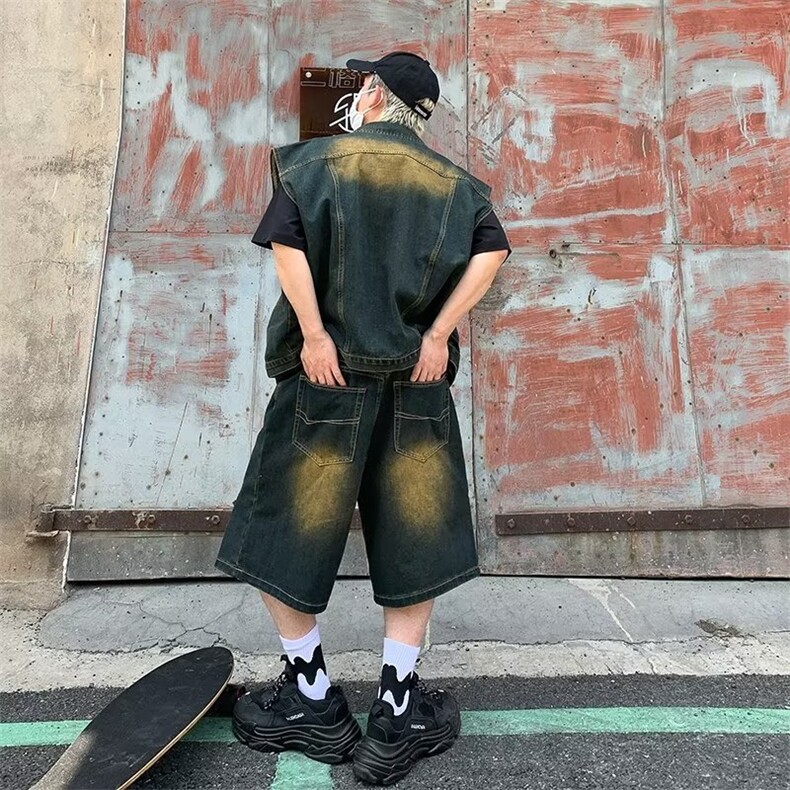 男潮流休闲套装宽松套装牛仔套装TA004P80,男装休闲套装,星座1116-2