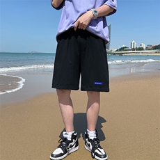 YD33202-P25港风潮牌亚麻短裤男大码棉麻五分裤男中裤沙滩裤，男装休闲裤，电商A040