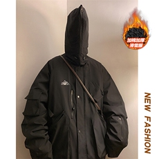 24冬设计感防风防水单板双板滑雪服男加棉加厚保暖外套M78-P155，男装棉衣，电商A001