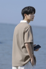夏季大码公版拼色翻领POLO衫男休闲，男装Polo衫，星座1107-1