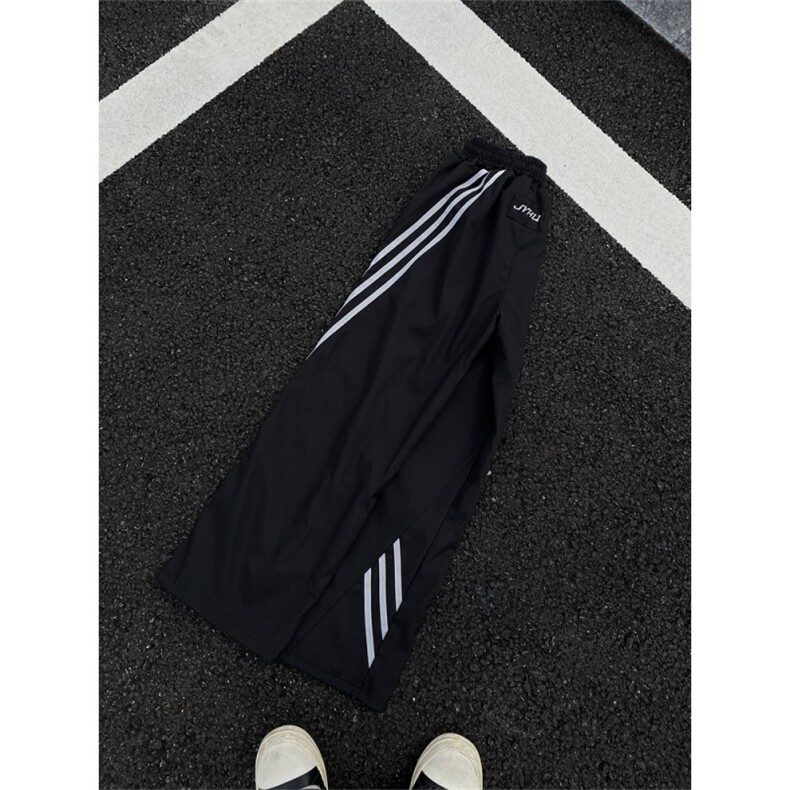 2024/三杠运动风直筒拖地巴黎阔腿休闲长裤1005-3-SGYK27-P50控78，男装休闲裤，星座1005-3