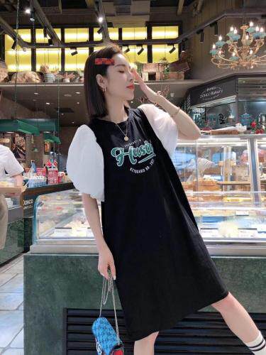 雪纺袖连衣裙，女装连衣裙，一杭