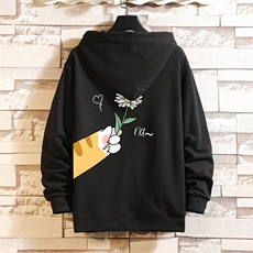 KS21265-P38连帽开衫卫衣男运动外套大码班服砖墙，男装卫衣，电商A040A