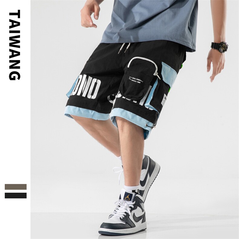 工装短裤男夏季2021外穿韩版潮流宽松直筒5分裤子A438-C3016-P45,男装休闲裤,电商A438