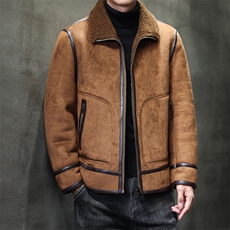 冬季保暖立领加厚皮毛一体休闲大码外套xz815-506p235，男装棉衣，星座815（原A203）