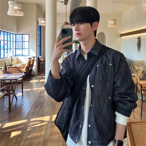 816B-NZ005-P80 春季男士牛仔布夹克韩版ins外套休闲宽松情侣百搭图片