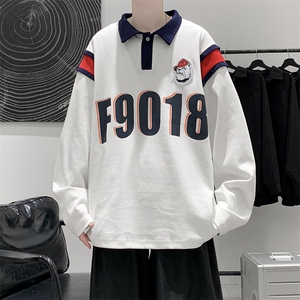 小清新 学院风情侣大码卫衣长袖男POLO衫女上衣 WY312 P75限98图片