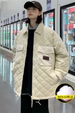 冬上新学生加绒加厚羽绒服中性风时尚翻领棉衣外套男女8341-P155，男装羽绒服，电商A441-1