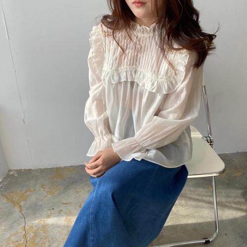 春款～微透感套头小衫，女装，土布鱼