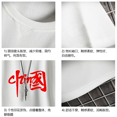 Q11199-P30春夏季七分袖t恤男大码五分袖男短袖中袖网格挂拍，男装T恤，电商A040A