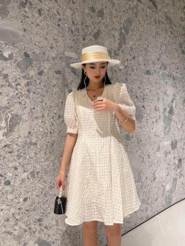 夏季新款韩版连衣裙，女装连衣裙，米壹