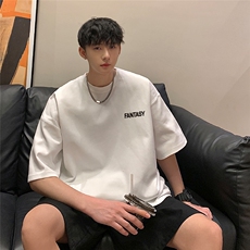 ！纯棉港风23夏季高街西海岸hiphop短袖T恤T6061P25控38，男装T恤，电商A268A