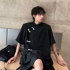 中式短袖衬衫春季2024新款D3023P35，男装衬衫，星座1116-2