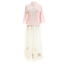 2022年夏季夏新款民族风女装文艺复古刺绣套装/套裙，女装套装/套裙，火爆靓佳人