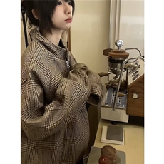 网春秋格子痞帅新款潮INS高街港风日系原宿男女夹克外套WT10-P88，男装夹克，电商C310-1