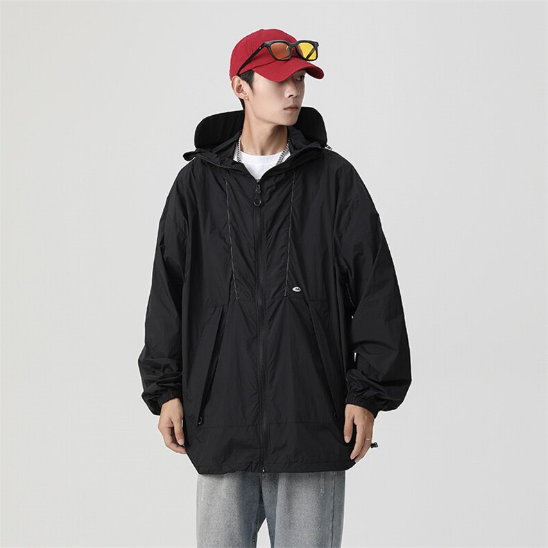 港风大码复古山系户外薄款男女连帽防晒服XZ213-JKFS001-P55控78,男装夹克,星座213