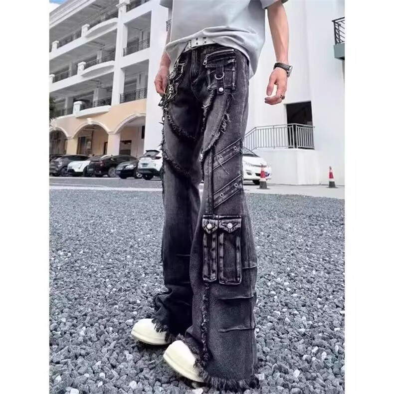 AK1657-P80港风潮流新款嘻哈ins痞帅高街牛仔裤,男装牛仔裤,星座617A-2