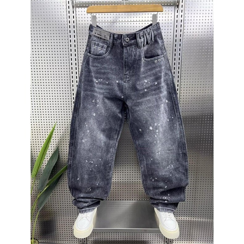 1506-1/GGK8920/P52美式泼墨涂鸦阔腿牛仔裤1,男装牛仔裤,星座1506A