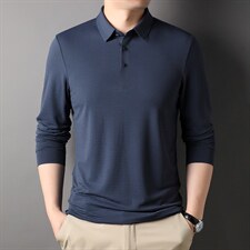 D66125钱塘2020-2中年男士春秋新款长袖薄款休闲T恤主推款P72，男装T恤，钱塘207-2