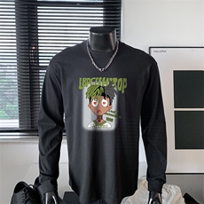 已注册港风纯棉260克高街抖音直播得物品质长袖T恤打底衫T4516P30，男装T恤，电商C408-1(原B339-1)