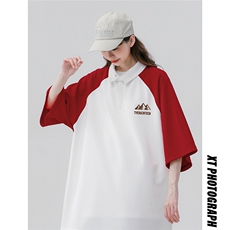 中性风23新款夏季时尚百搭宽松翻领印花短袖T恤DT465P45控68，男装T恤，A247A
