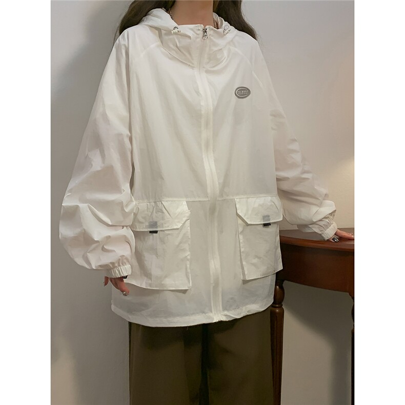 中性风连帽工装大口袋防晒衣女黄灯户外潮牌防晒服FS77009P50控78,男装夹克,星座226-1