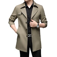 2023春季新款男式夹克休闲百搭中青年男士外套时尚纯色风衣,男装风衣,电商B212（原钱塘6029）