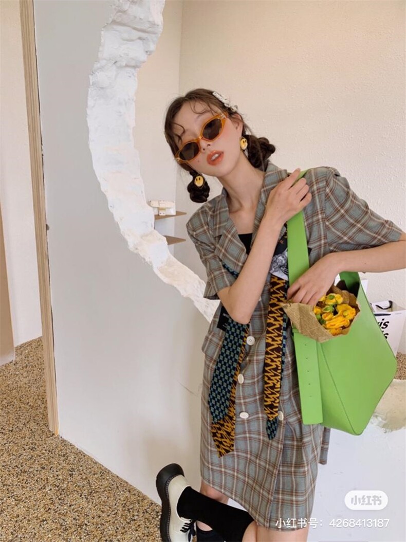 拽酷西装裙，女装西装，YOUER DENG