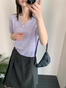 短袖t恤女款休闲时尚百搭洋气减龄显瘦上衣夏季图片