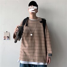 【】A003-T717-P40夏装条纹港风时尚T恤几物，男装T恤，电商A003