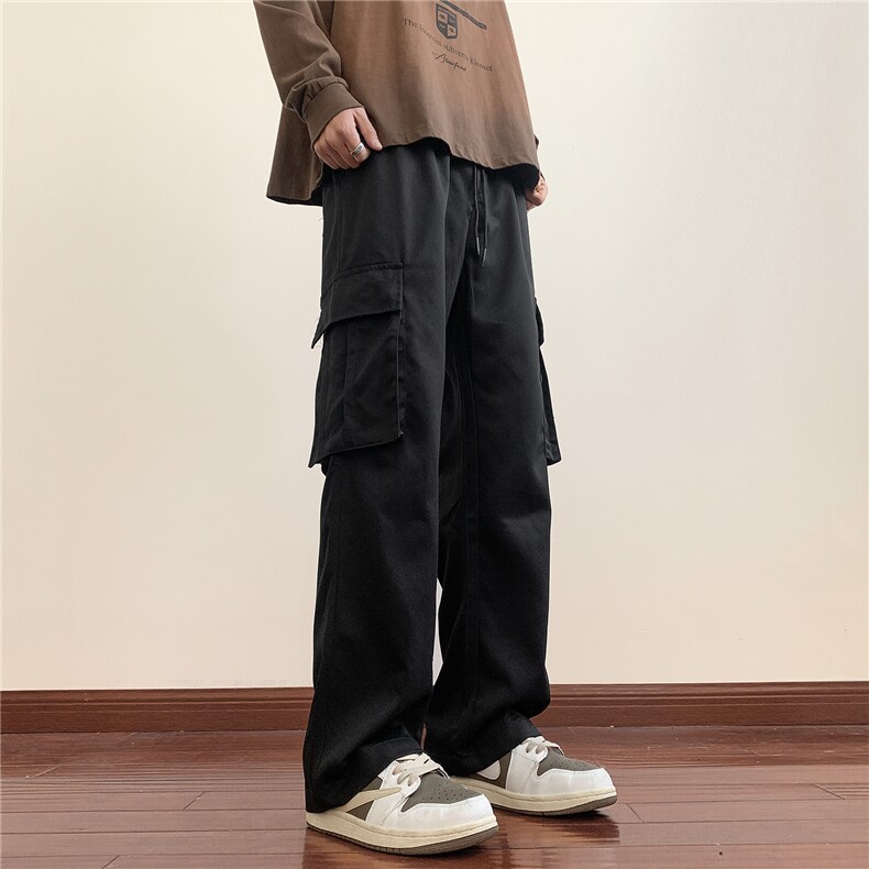 深度库存秋冬装拖地裤休闲裤子男宽松大口袋工装裤K505-特P38图片