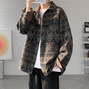 8XL-M 春秋季民族风大码男装复古衬衫男款休闲上衣服CS29001P68图片