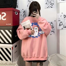 中性风2024秋季新款趣味印花设计感港风情侣卫衣W192--p30控48-，男装卫衣，A247A