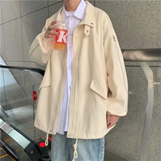 小熊外套bf风宽松港风ins潮超火休闲工装夹克男秋季潮牌JK452-P60，男装夹克，星座1008-2