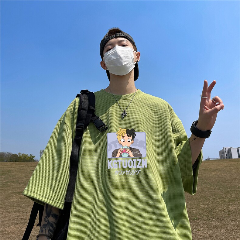 华夫格短袖直播高品质重磅220克卡通男孩印花HT3103-P20,男装T恤,星座508（原C305）