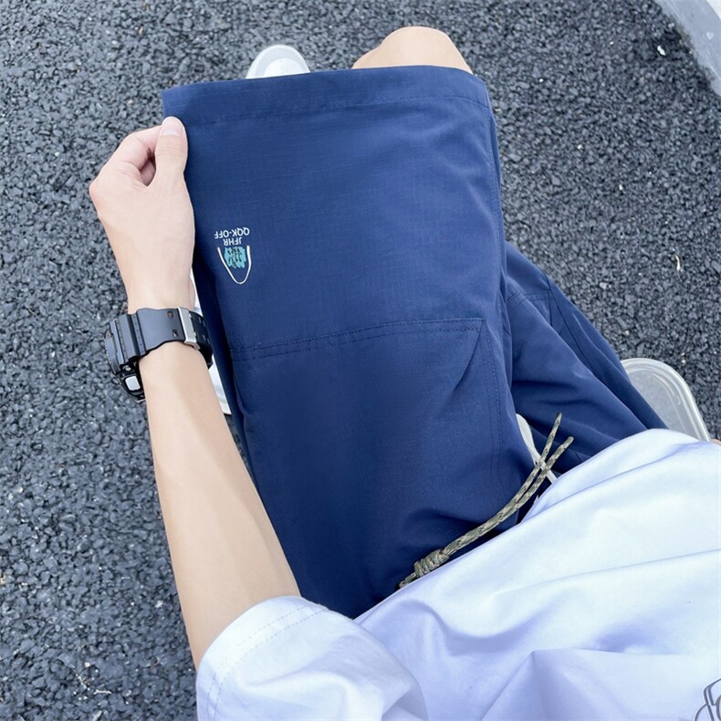 休闲裤男韩版潮流痞子帅印花2024夏季新款ins宽松五分裤K4111-P33,男装休闲裤,星座412-3