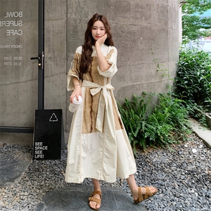 新款松弛感拼接连衣裙722-P145-K218图片