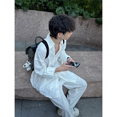 C316CS2522P58K2523P58夏秋新款长袖衬衫棉麻白色黑色裤子，男装衬衫，电商C316