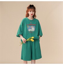 中性风夏季ins冰丝华夫格个性休闲情侣套装一套TZ856-P50控68，女装运动套装，A247A