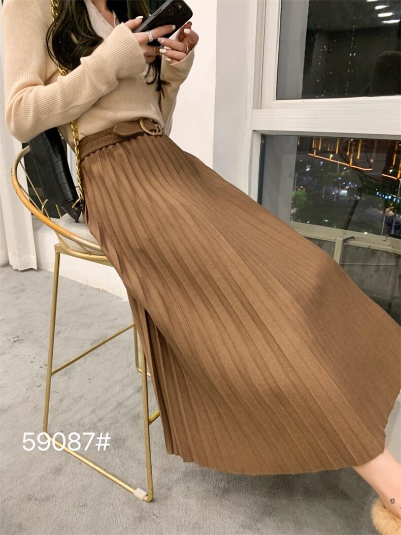 尼料百褶裙，其它，千百莲