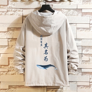 JK41261-P85纯棉连帽夹克男士大码工装男上衣外套砖墙挂拍