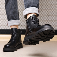 冬季新款真皮皮靴羊毛男靴舒适保暖马丁靴休闲男棉鞋，男鞋马丁靴，电商A223