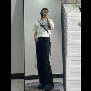 潮男ins纯色潮流西裤青春流行原宿新款宽松型夏季JXK30-P48图片