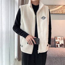 2024冬季加厚羊羔毛立领棉马甲背心外套男M505-p110控165，男装背心/马甲，电商D303