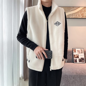 2024冬季加厚羊羔毛立领棉马甲背心外套男M505-p110控165