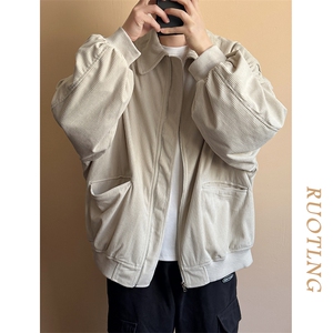 现货主推高品质灯芯绒夹克外套男潮宽松休闲大码A351-JK013-P90图片