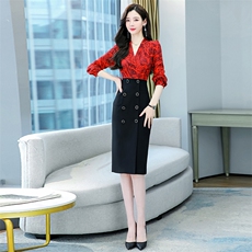 v领优雅时尚气质性感百搭拼接韩版2022春季连衣裙，女装连衣裙，布芭啦