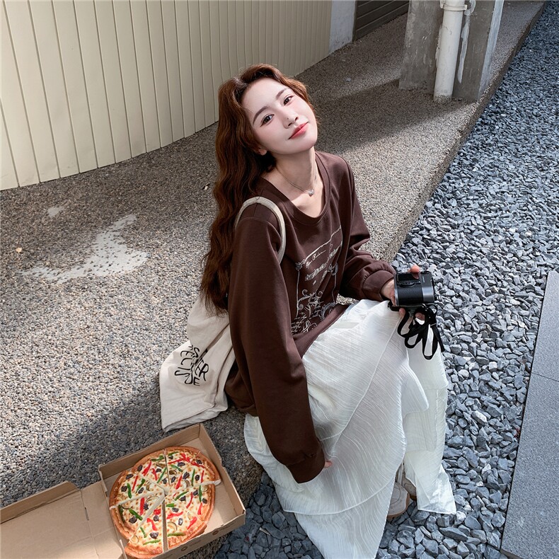 现货26春拼接印花卫衣假两件连衣裙2C293-Q880-P165-K248,女装连衣裙,2C293