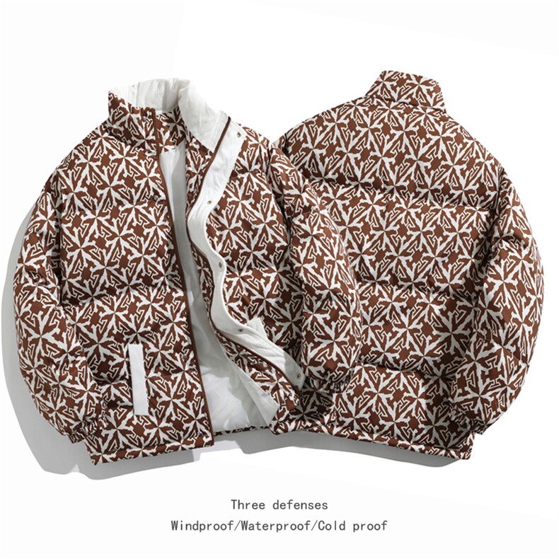 立体印花棉衣棉服男女面包服立领棉袄外套【量大有差】1614-P80,男装棉衣,星座207